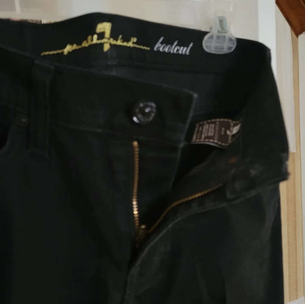 7 FOR ALL MANKIND Black Bootcut Jeans Size 27 - Picture 3 of 9